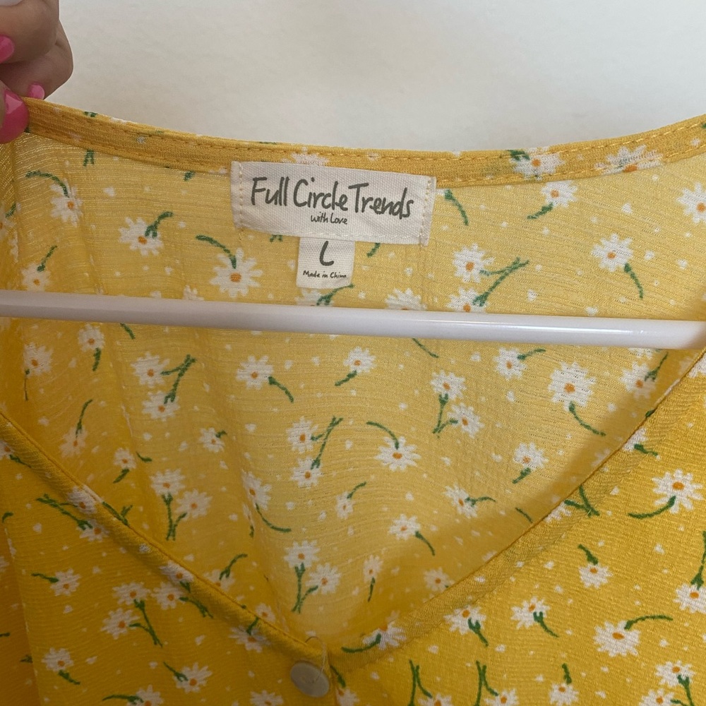 Yellow flower shirt
